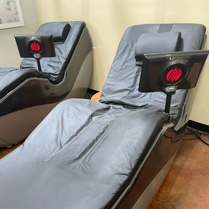 best amenities at pursuit fitness gym hydromassage chairs
